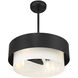 Diana 12 inch Matte Black with Black Blades Fan D'Lier